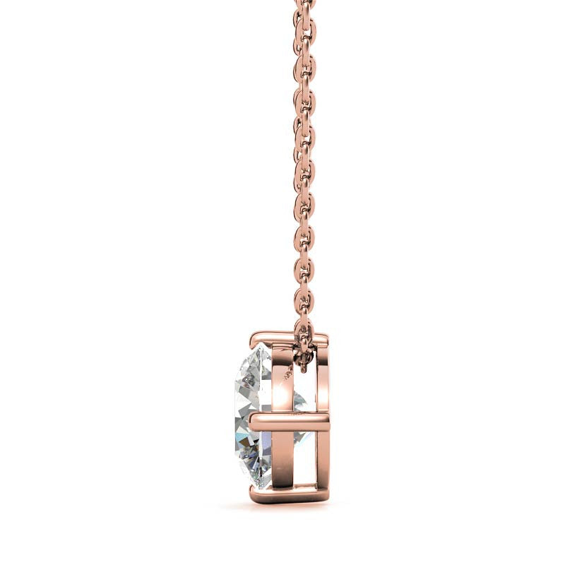 Round Brilliant Moissanite Solitaire Pendant