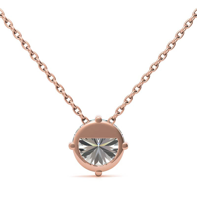 Round Brilliant Moissanite Solitaire Pendant