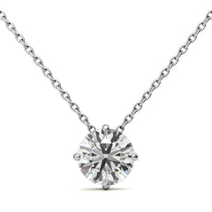 Round Brilliant Moissanite Solitaire Pendant