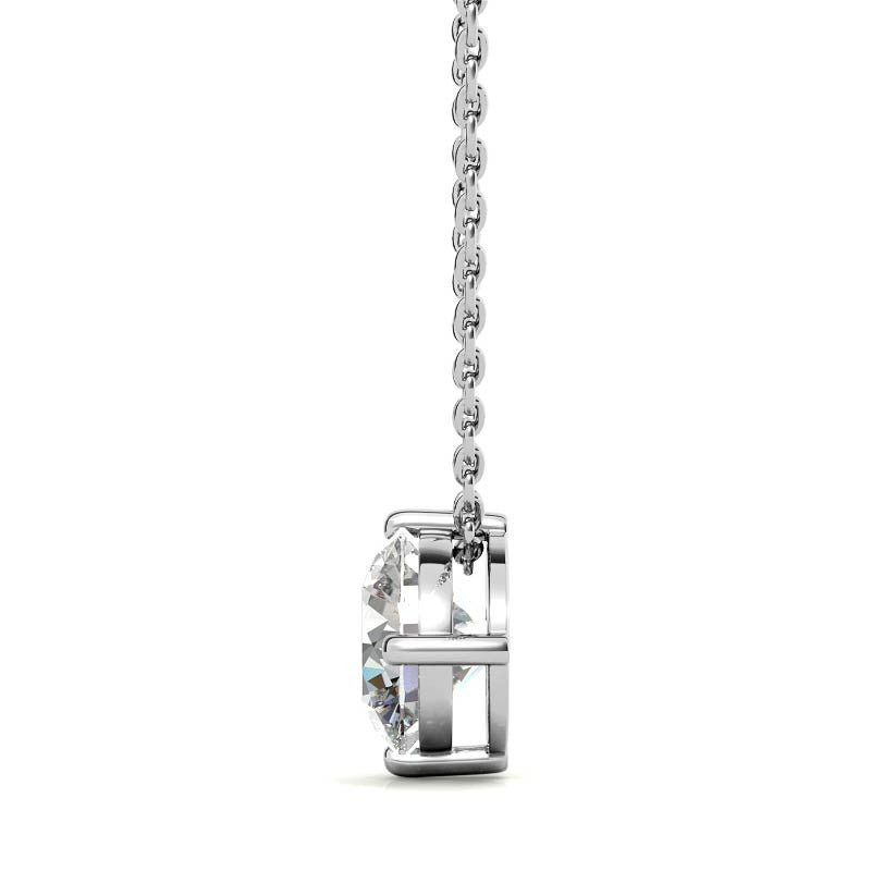 Round Brilliant Moissanite Solitaire Pendant