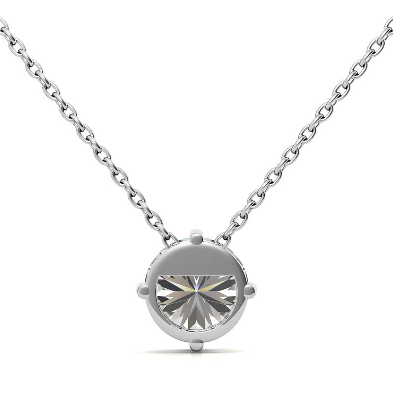 Round Brilliant Moissanite Solitaire Pendant