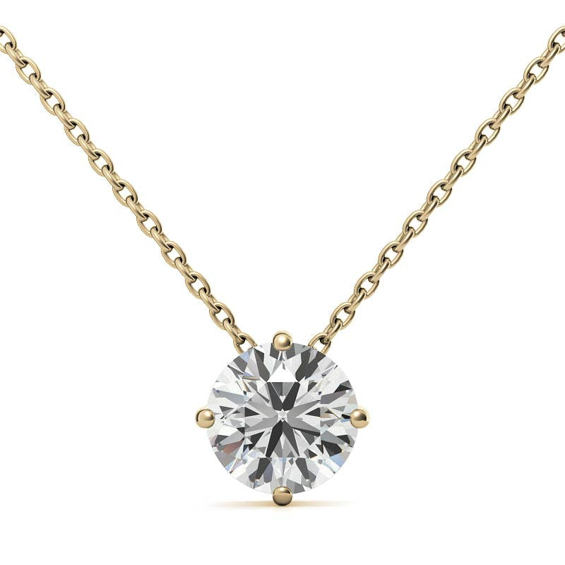 Round Brilliant Moissanite Solitaire Pendant