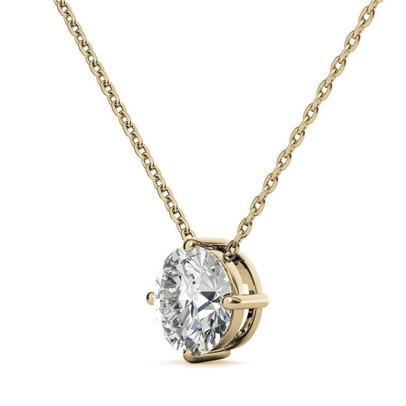 Round Brilliant Moissanite Solitaire Pendant