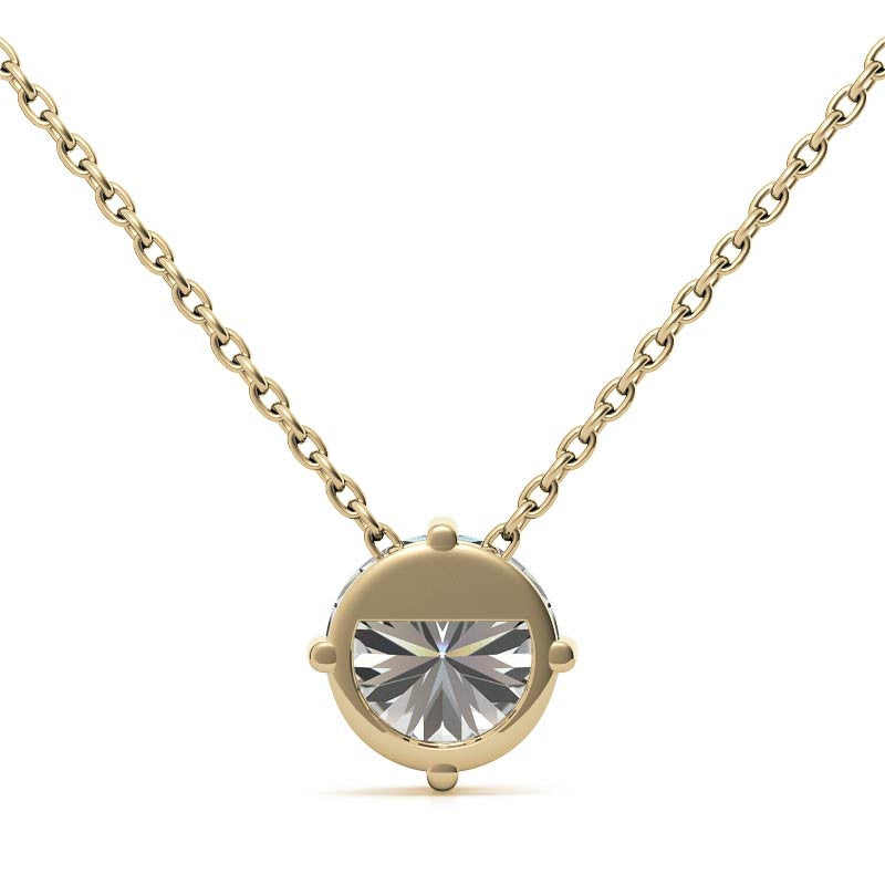 Round Brilliant Moissanite Solitaire Pendant