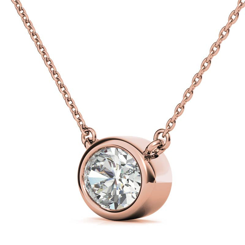 Oval Bezel Moissanite Pendant