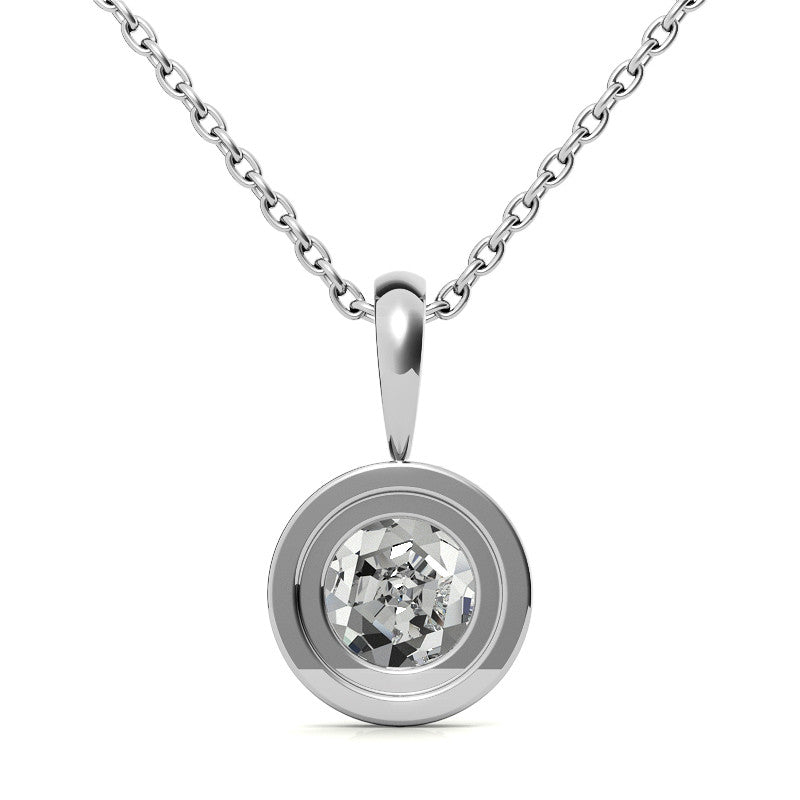 Rose Halo Moissanite Solitaire Pendant