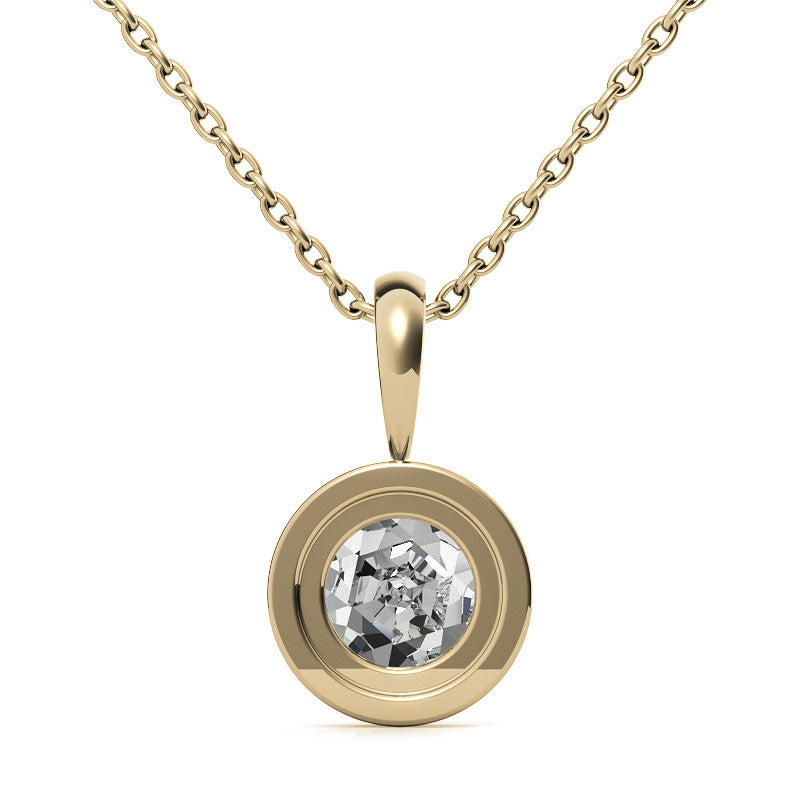 Rose Halo Moissanite Solitaire Pendant