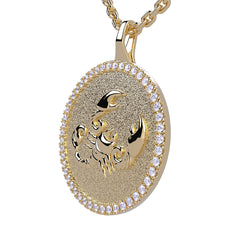 Scorpio Zodiac Diamond Medallion Pendant