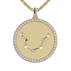 Aquarius Zodiac Diamond Constellation Pendant