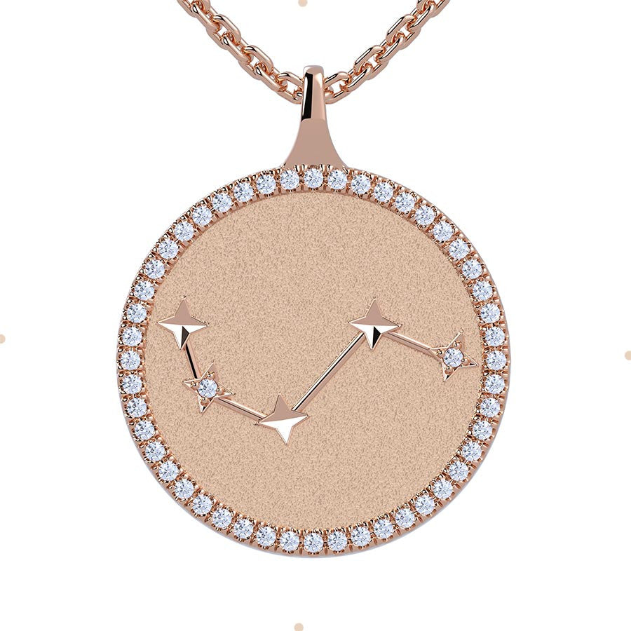 Aries Zodiac Diamond Constellation Pendant