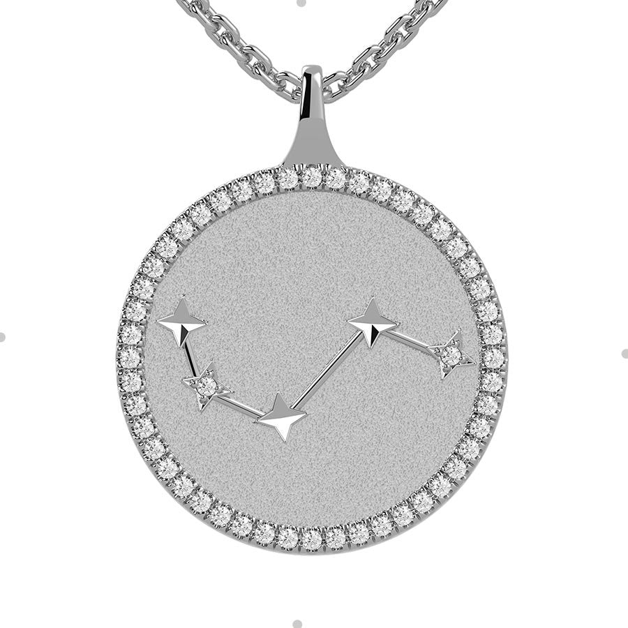Aries Zodiac Diamond Constellation Pendant