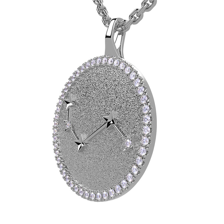Aries Zodiac Diamond Constellation Pendant