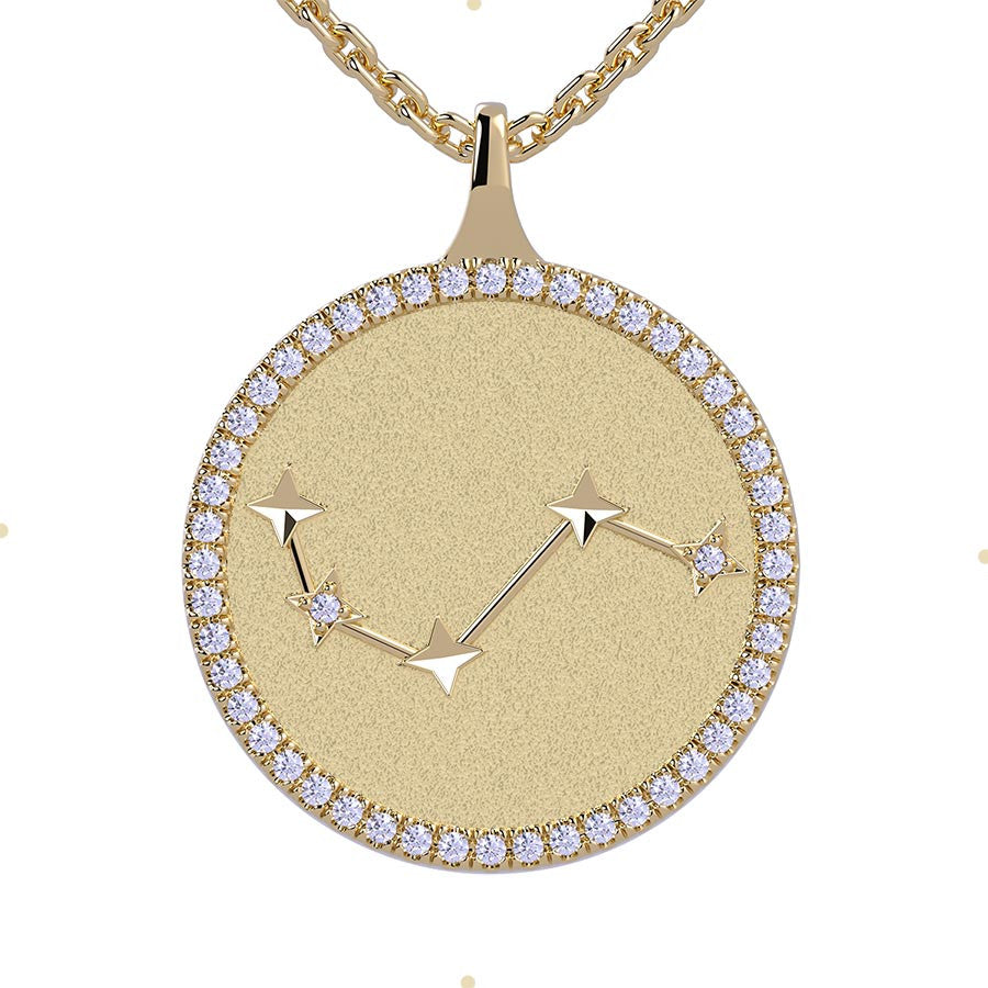 Aries Zodiac Diamond Constellation Pendant