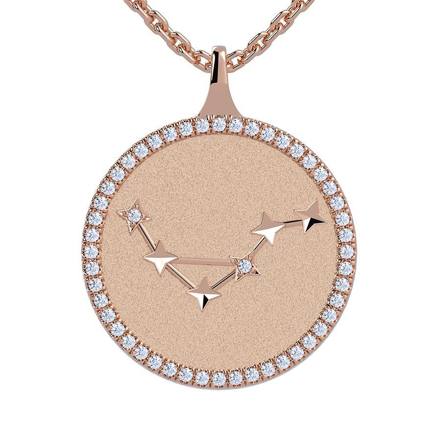 Cancer Zodiac Diamond Constellation Pendant