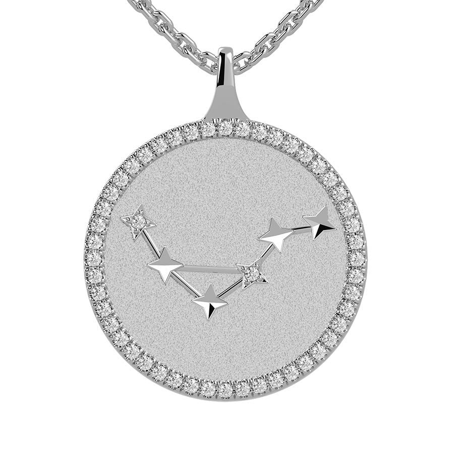 Cancer Zodiac Diamond Constellation Pendant