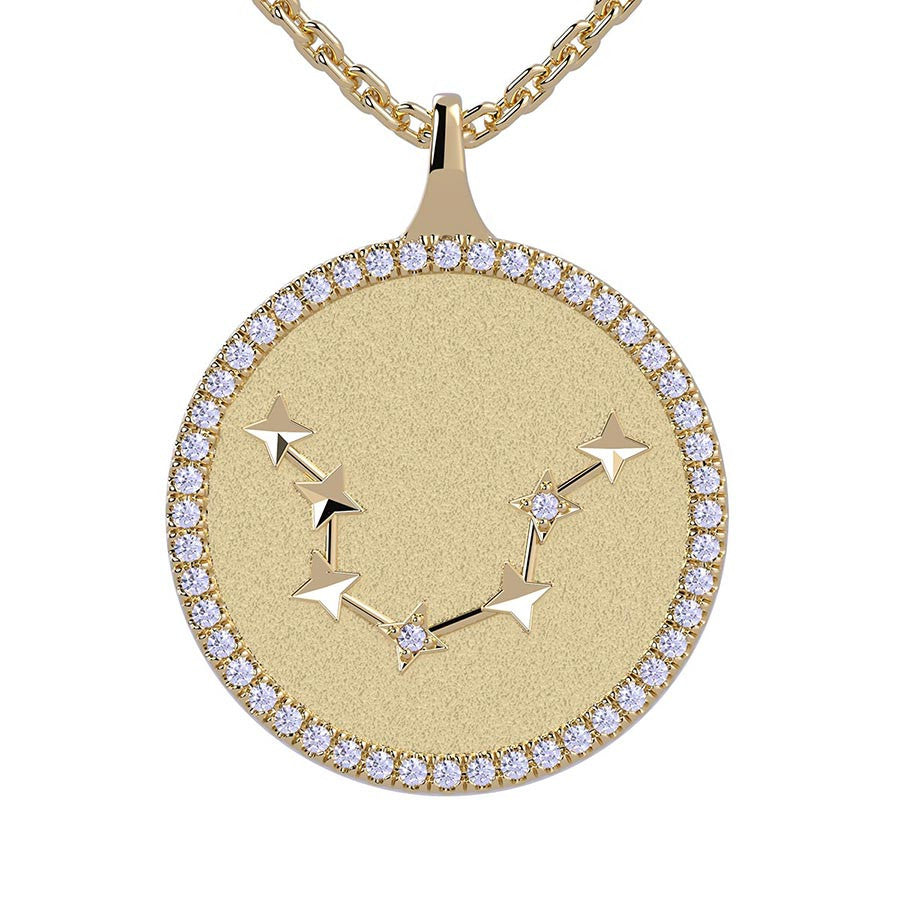 Cancer Zodiac Diamond Constellation Pendant