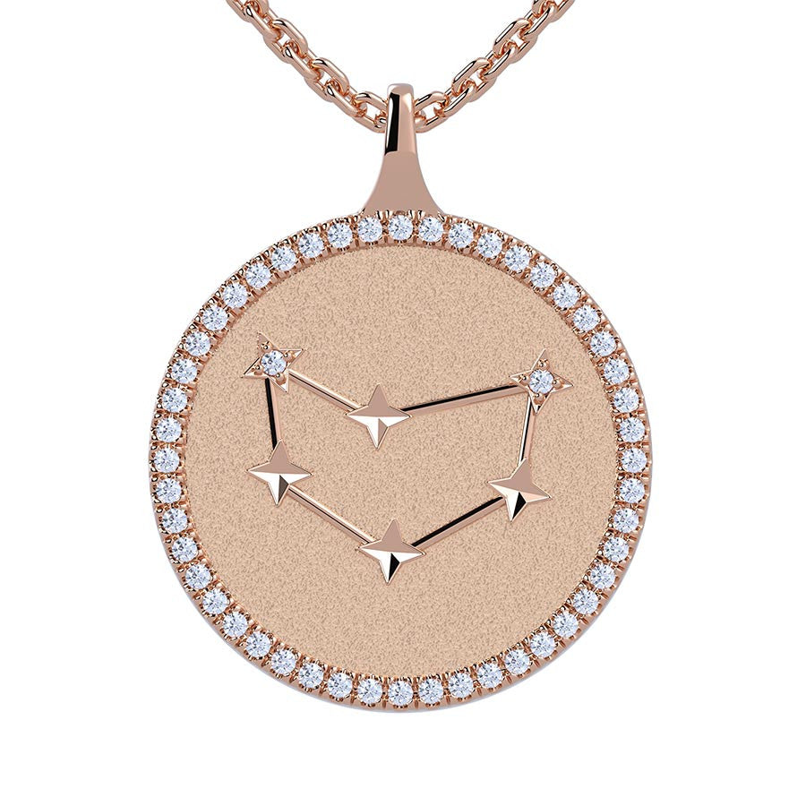 Capricorn Zodiac Diamond Constellation Pendant