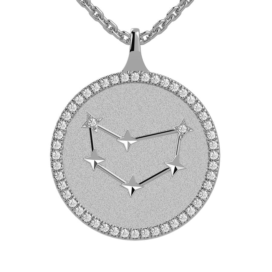 Capricorn Zodiac Diamond Constellation Pendant