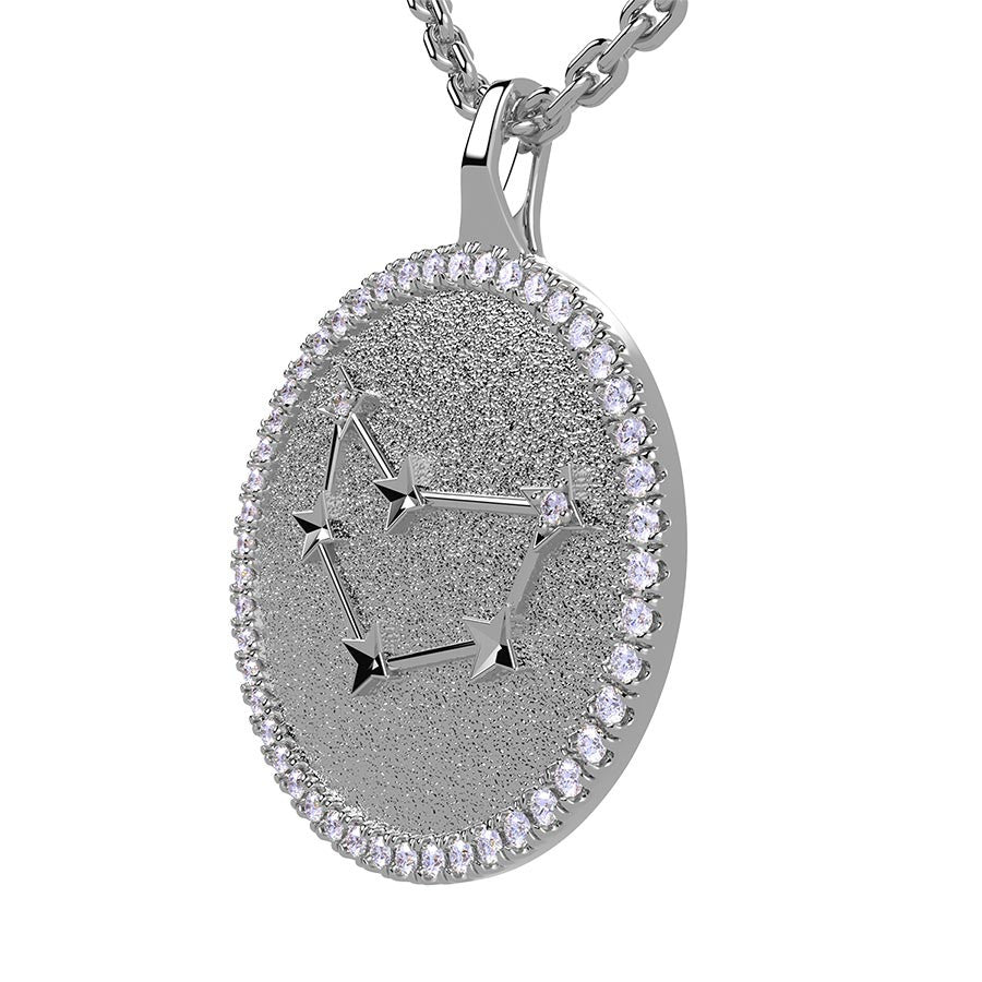 Capricorn Zodiac Diamond Constellation Pendant
