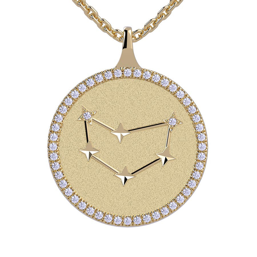 Capricorn Zodiac Diamond Constellation Pendant