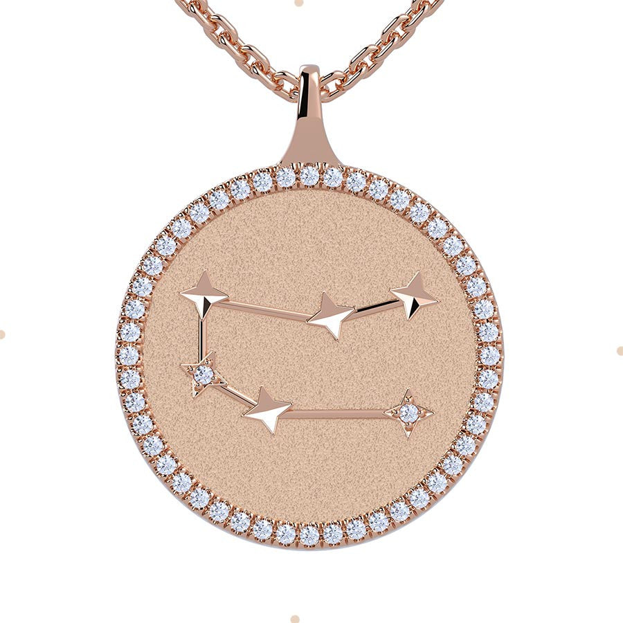 Gemini Zodiac Diamond Constellation Pendant