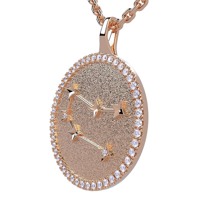 Gemini Zodiac Diamond Constellation Pendant