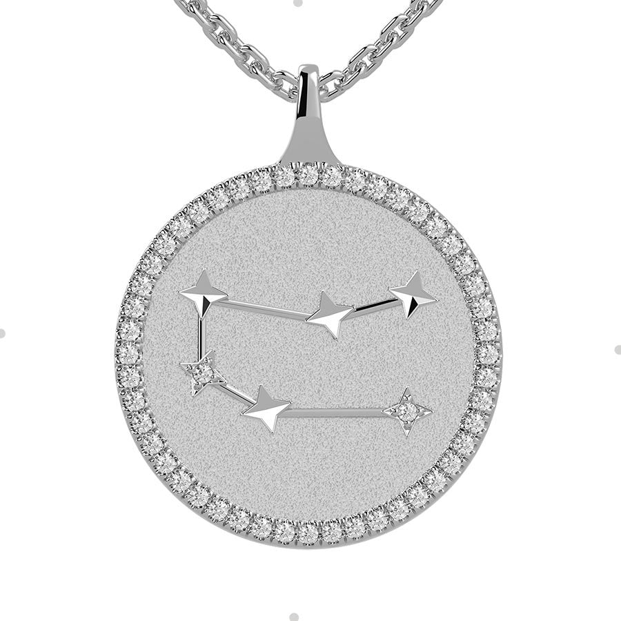 Gemini Zodiac Diamond Constellation Pendant