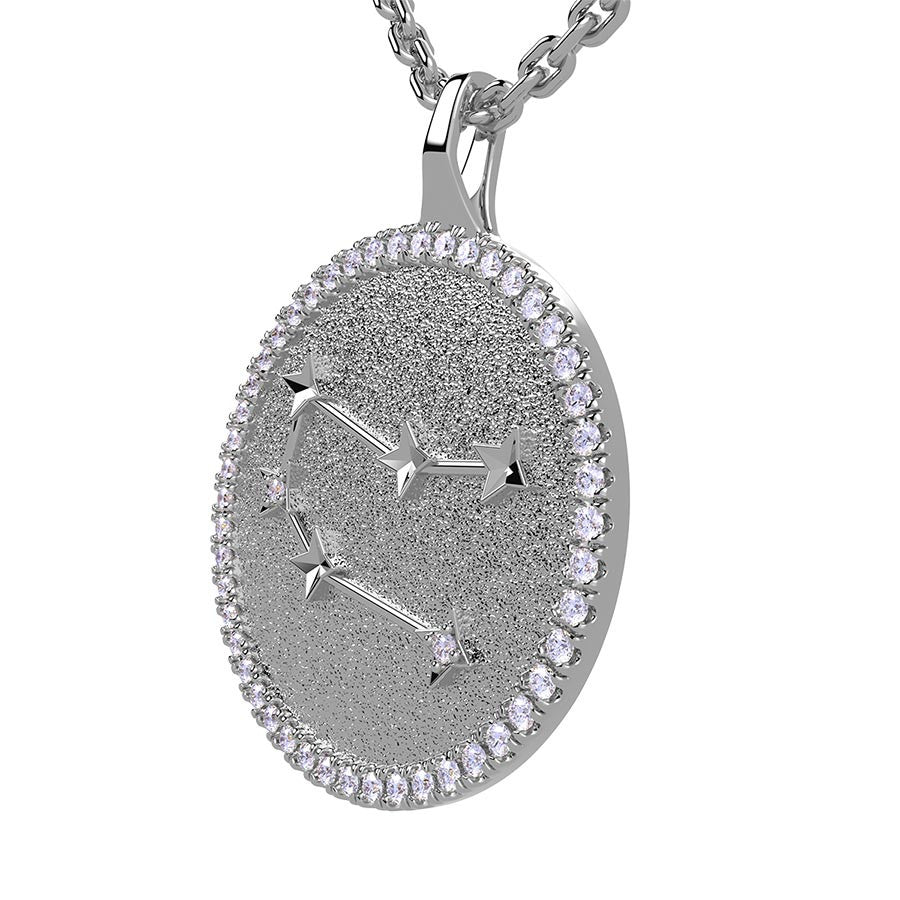 Gemini Zodiac Diamond Constellation Pendant
