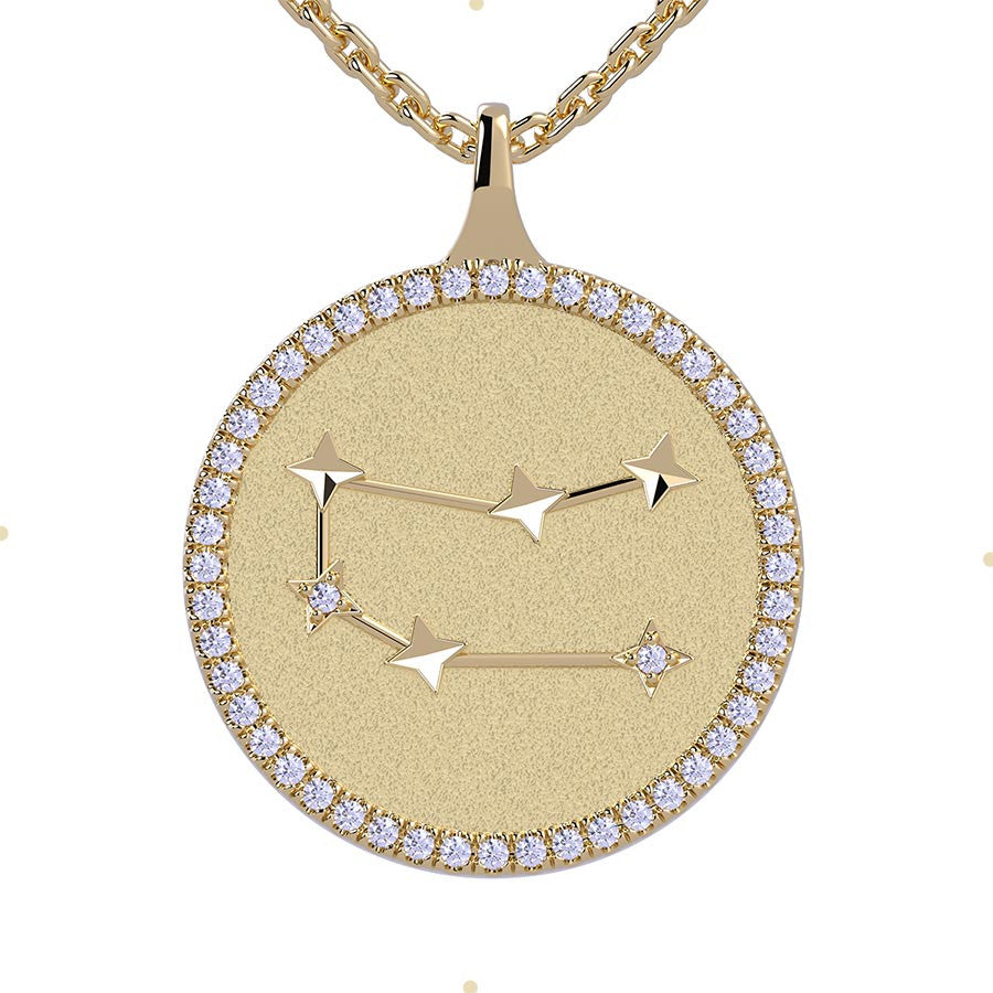 Gemini Zodiac Diamond Constellation Pendant