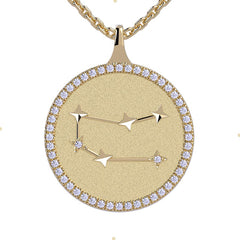 Gemini Zodiac Diamond Constellation Pendant