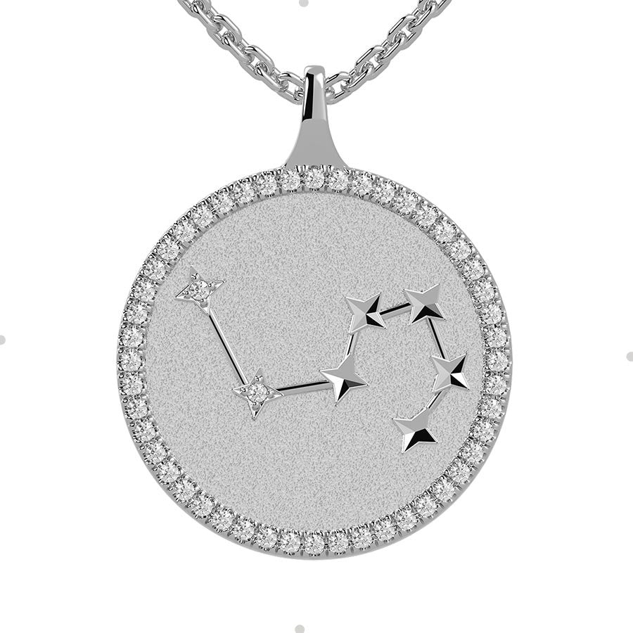 Leo Zodiac Diamond Constellation Pendant