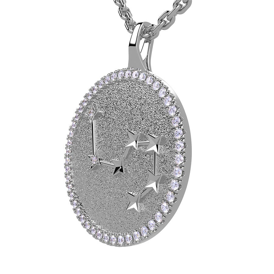 Leo Zodiac Diamond Constellation Pendant