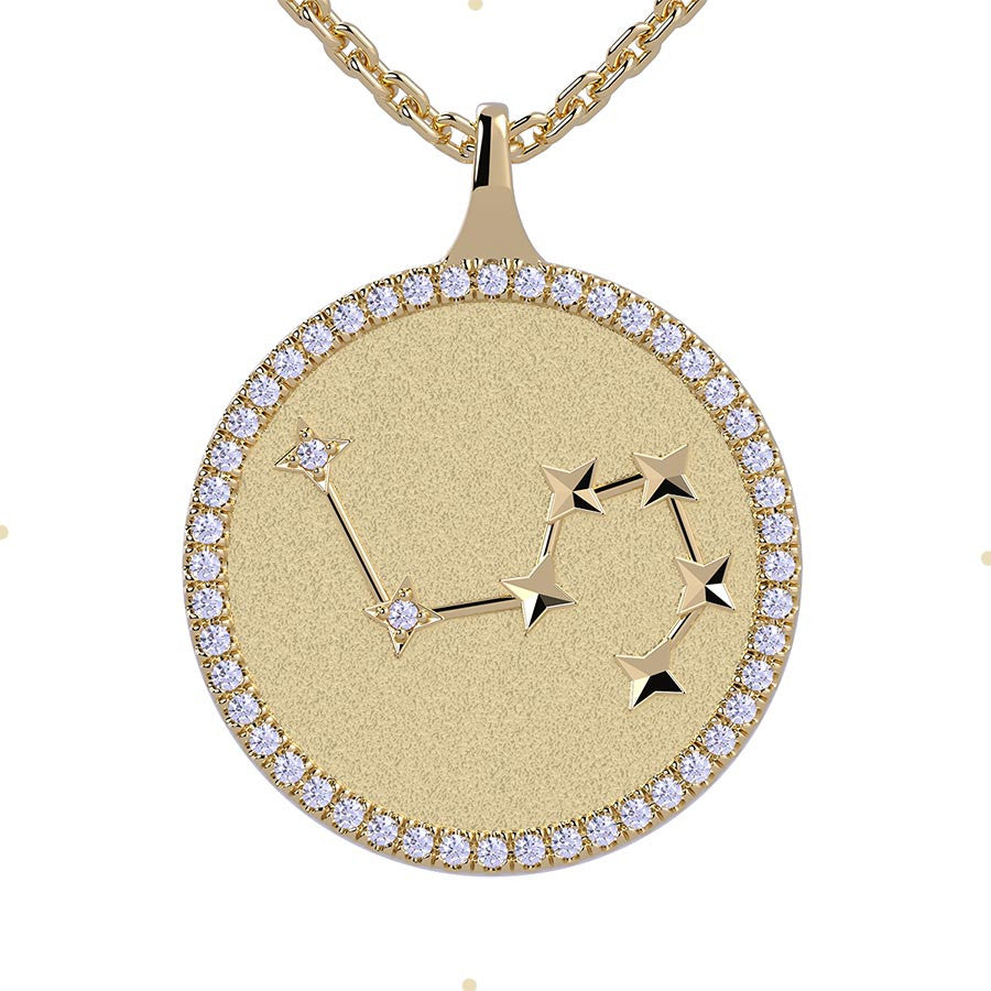 Leo Zodiac Diamond Constellation Pendant