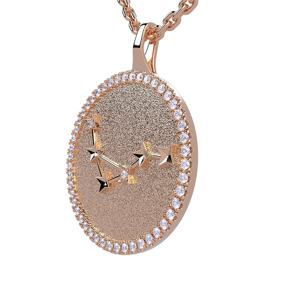 Libra Zodiac Diamond Constellation Pendant
