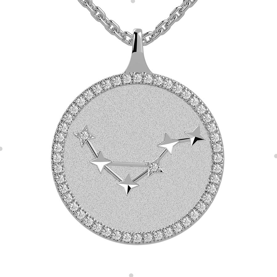Libra Zodiac Diamond Constellation Pendant