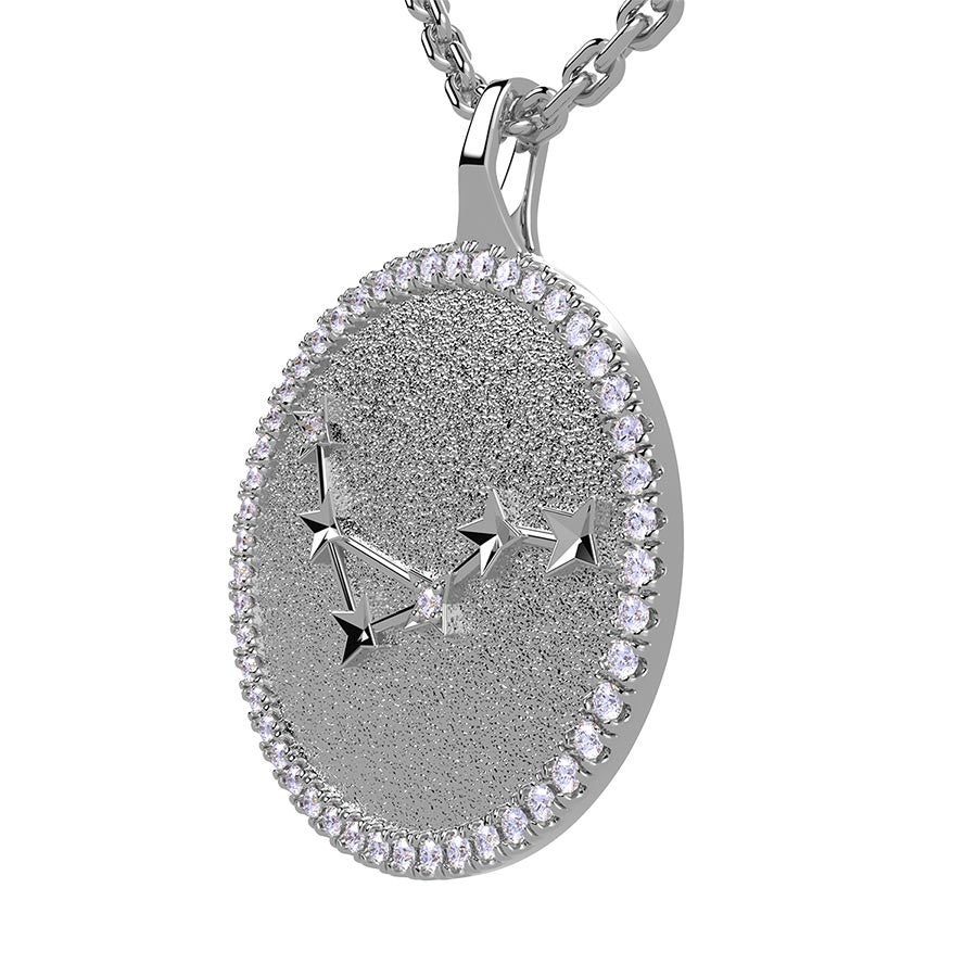 Libra Zodiac Diamond Constellation Pendant
