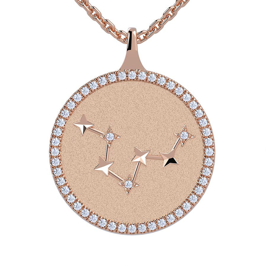 Pisces Zodiac Diamond Constellation Pendant