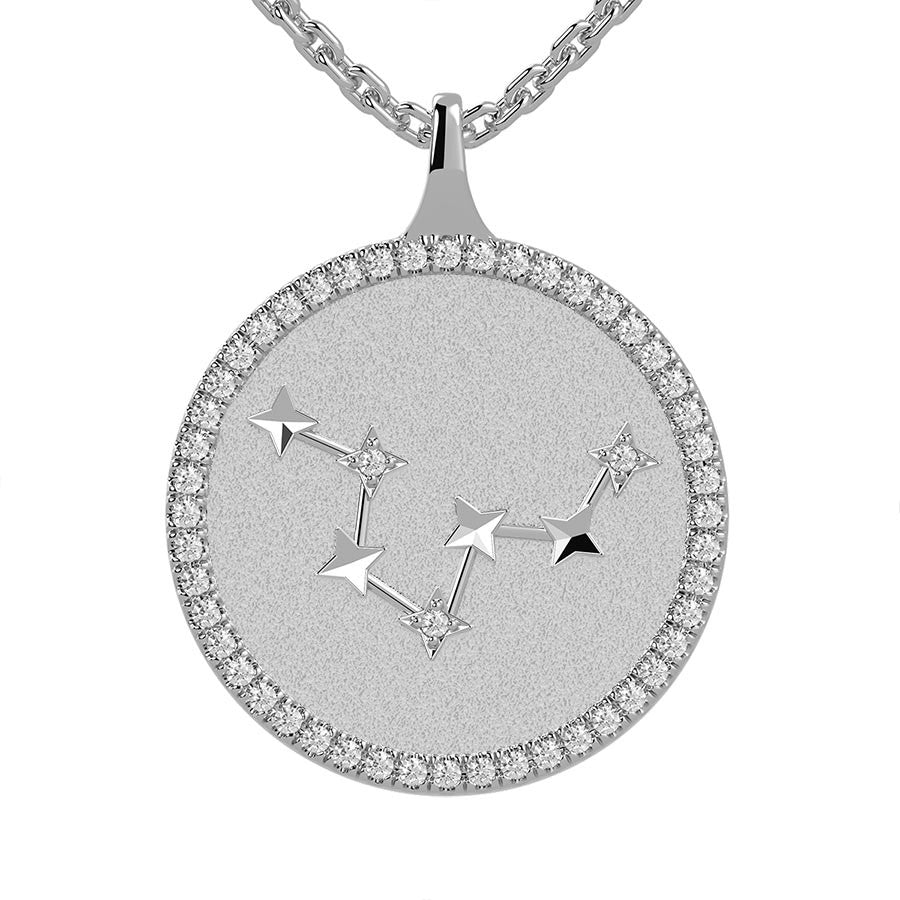 Pisces Zodiac Diamond Constellation Pendant