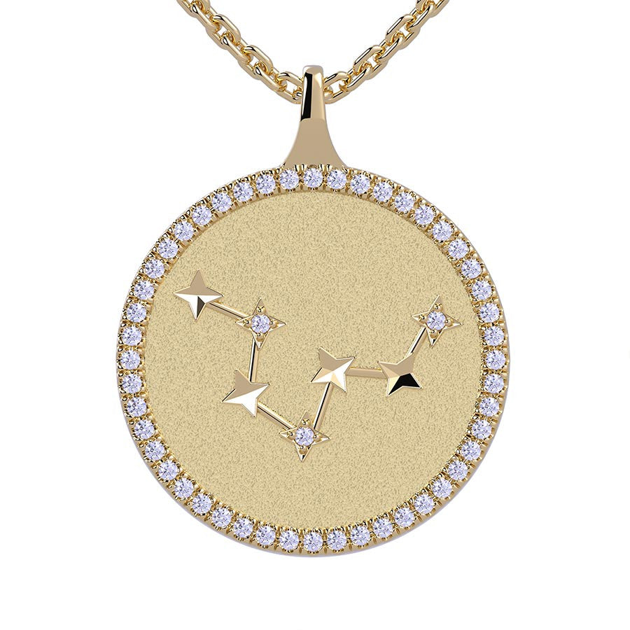 Pisces Zodiac Diamond Constellation Pendant