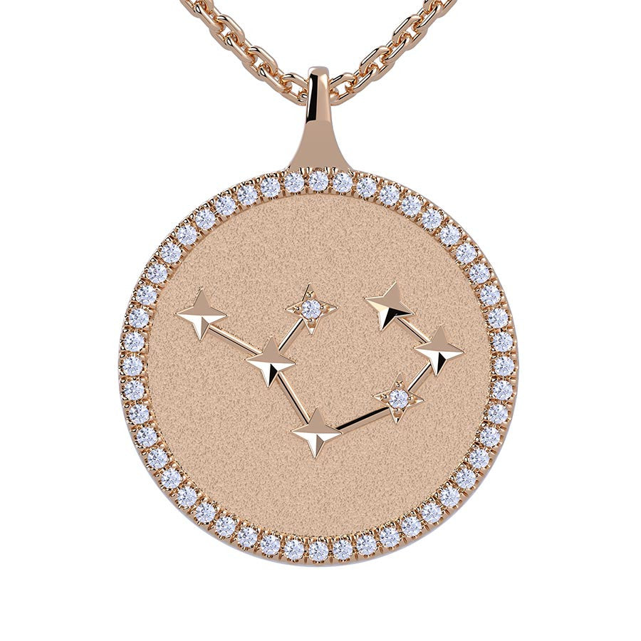 Sagittarius Zodiac Diamond Constellation Pendant