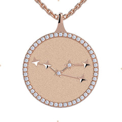 Taurus Zodiac Diamond Constellation Pendant