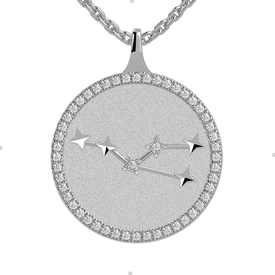 Taurus Zodiac Diamond Constellation Pendant