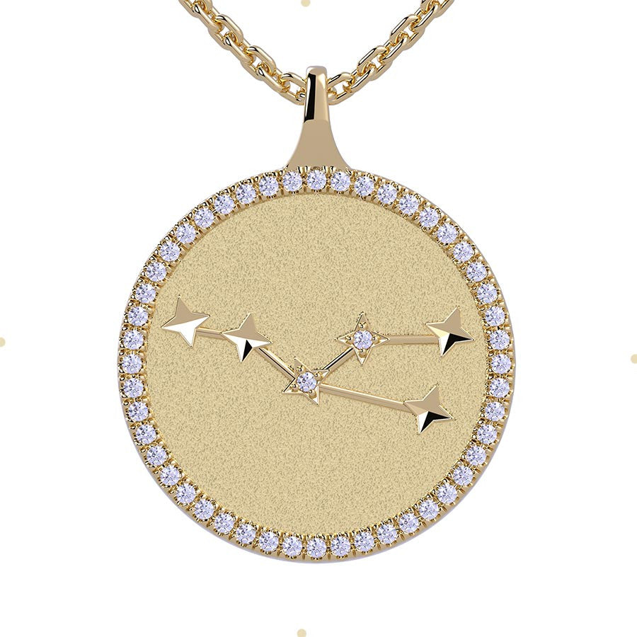 Taurus Zodiac Diamond Constellation Pendant
