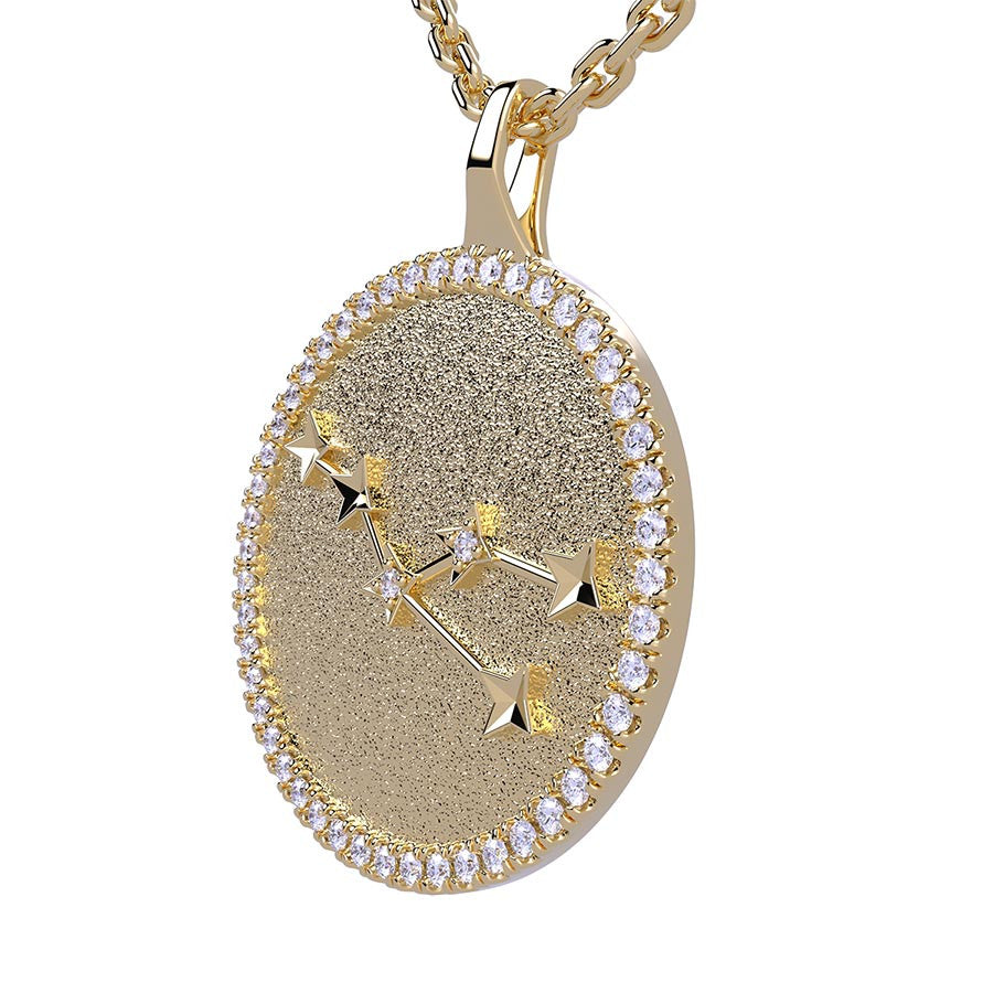 Taurus Zodiac Diamond Constellation Pendant