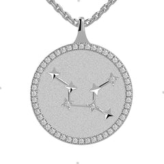Virgo Zodiac Diamond Constellation Pendant