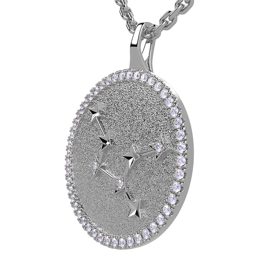 Virgo Zodiac Diamond Constellation Pendant