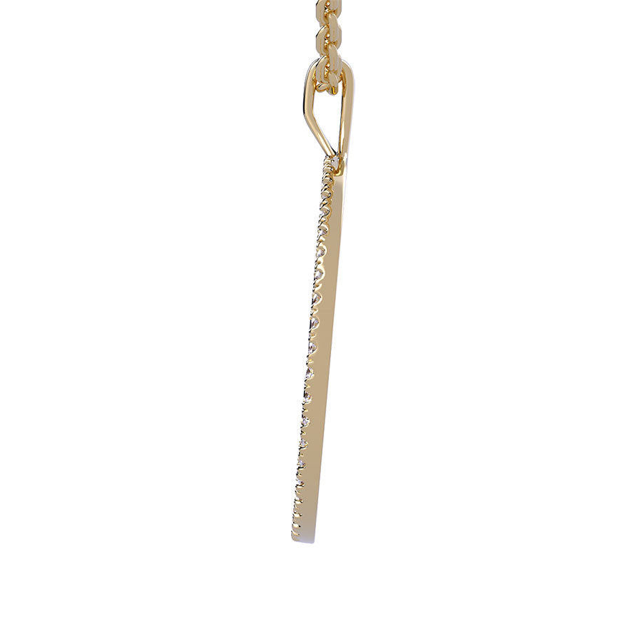 S - Initial Diamond Medallion Pendant