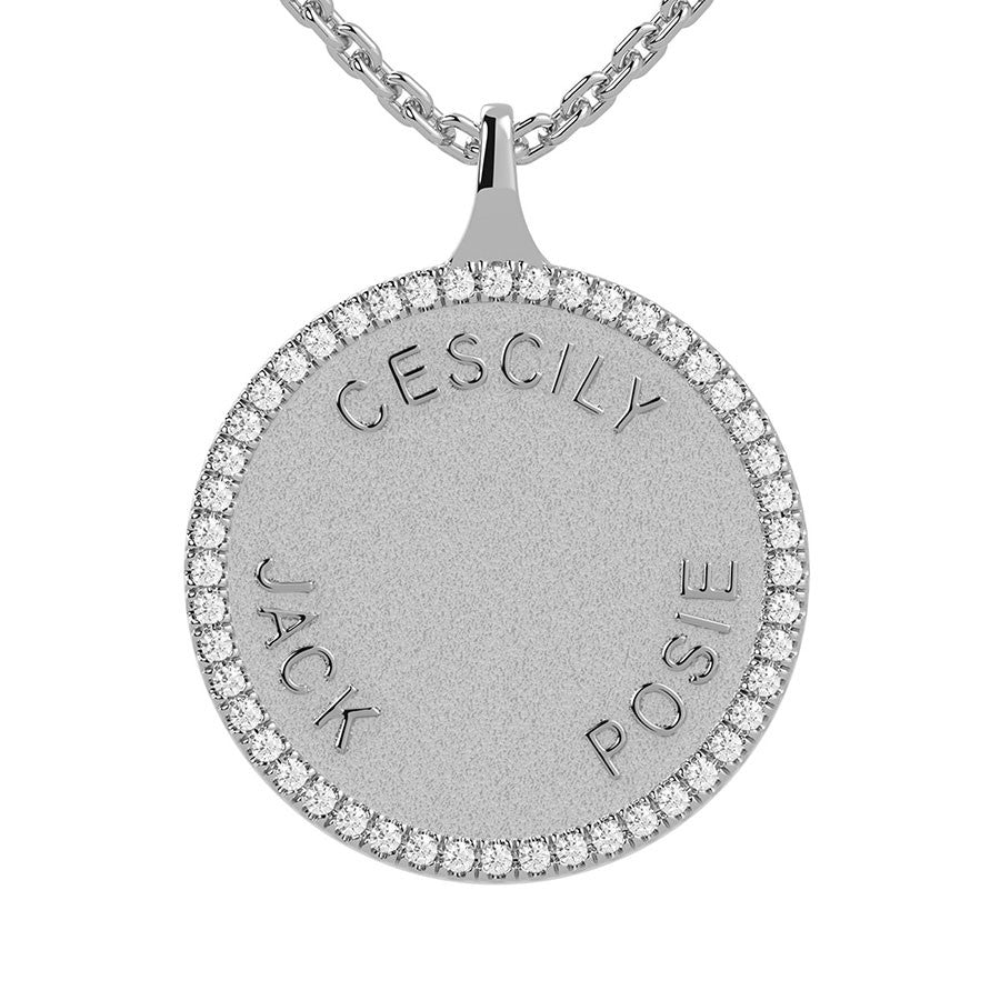 Personalized Diamond Medallion Necklace