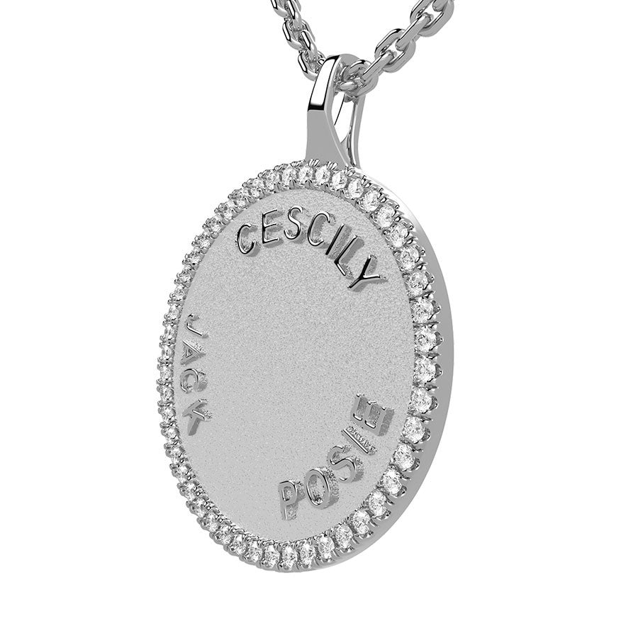 Personalized Diamond Medallion Necklace