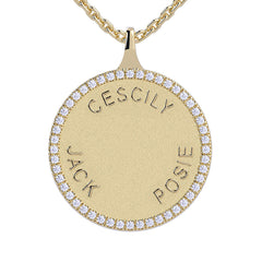 Personalized Diamond Medallion Necklace